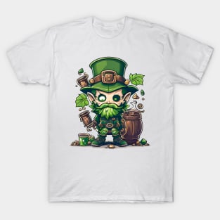 Leprechaun of St Patricks Day with green hat T-Shirt T-Shirt